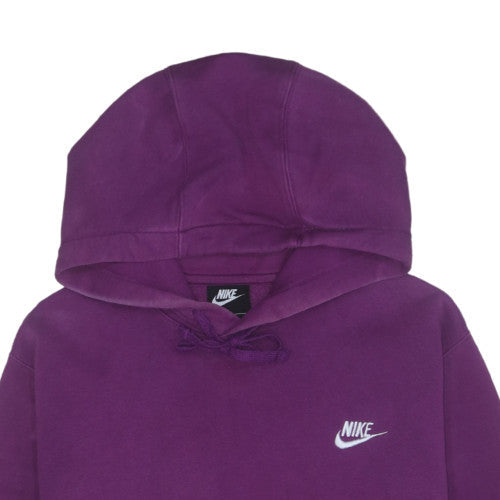 Nike Womens Purple Pullover Hoodie L Cotton Blend Casual Sweatshirt