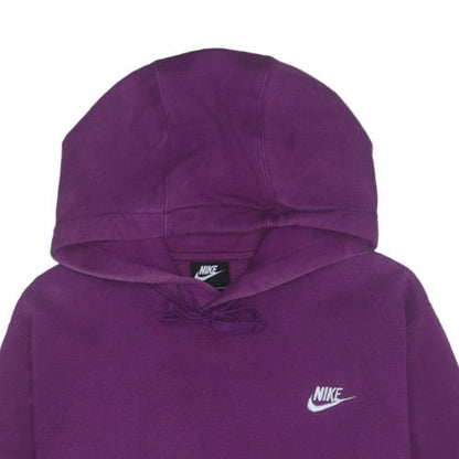 Nike Womens Purple Pullover Hoodie L Cotton Blend Casual Sweatshirt