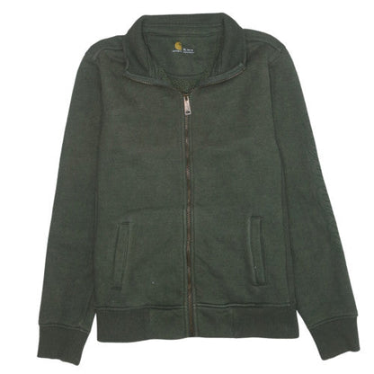 Carhartt Men Green XL Full Zip Sweatshirt Fleece High Neck