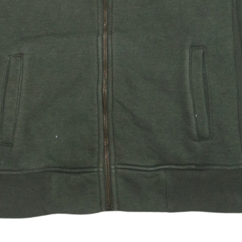 Carhartt Men Green XL Full Zip Sweatshirt Fleece High Neck