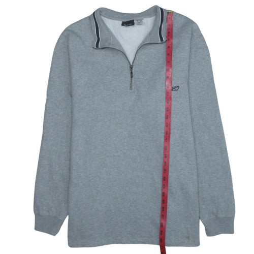 Reebok Mens Grey XX-Large 1/4 Zip Pullover Sweatshirt