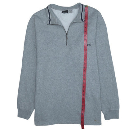 Reebok Mens Grey XX-Large 1/4 Zip Pullover Sweatshirt