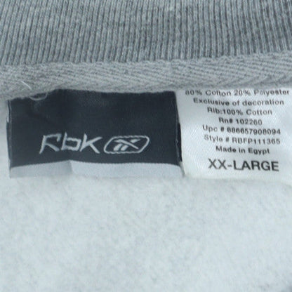 Reebok Mens Grey XX-Large 1/4 Zip Pullover Sweatshirt