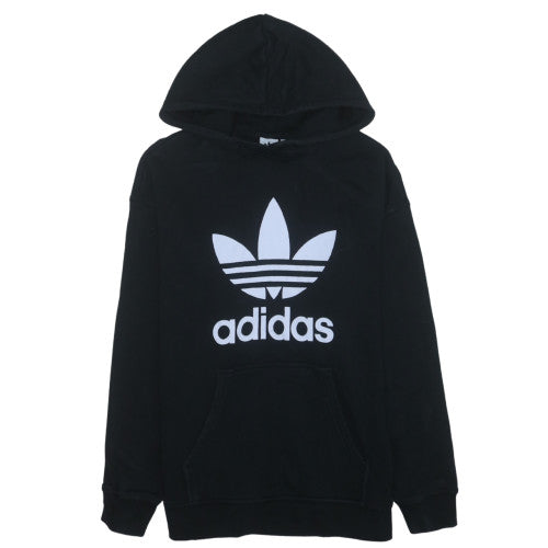 Adidas Womens Black Pullover Hoodie Size 14 Hooded Sweatshirt