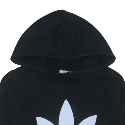 Adidas Womens Black Pullover Hoodie Size 14 Hooded Sweatshirt