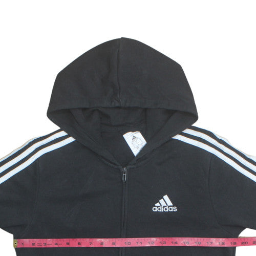 Adidas Men's Black Full Zip Hoodie Small Hooded Sweatshirt