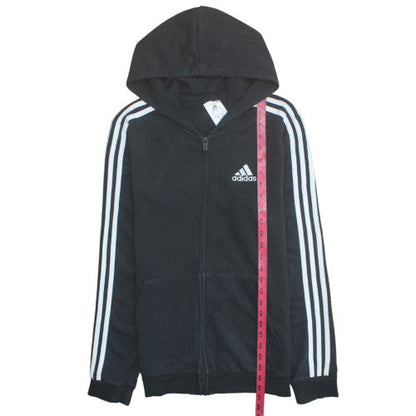 Adidas Men's Black Full Zip Hoodie Small Hooded Sweatshirt