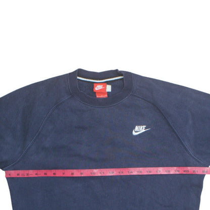 Nike Men's Navy Blue Crew Neck Sweatshirt M Cotton Blend
