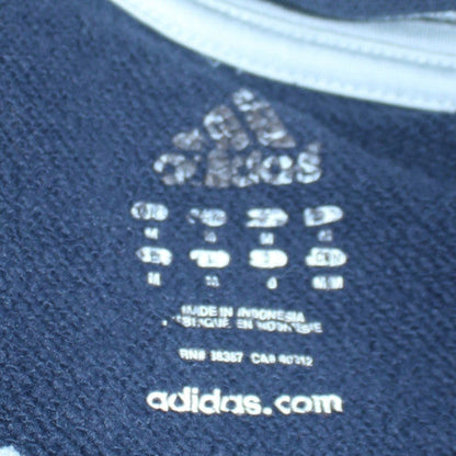 Adidas Men's Blue Pullover Hoodie Size M Sports Logo Fleece