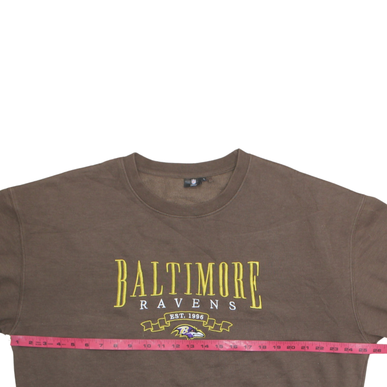 NFL Team Apparel Women's Brown Baltimore Ravens Sweatshirt Size L