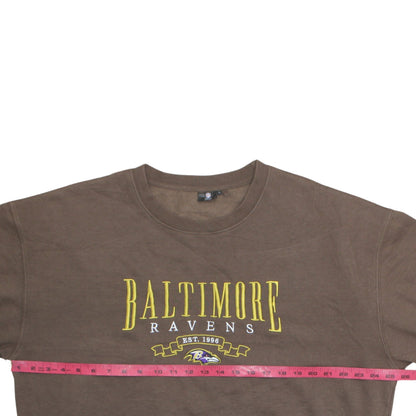 NFL Team Apparel Women's Brown Baltimore Ravens Sweatshirt Size L