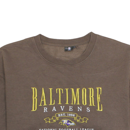 NFL Team Apparel Women's Brown Baltimore Ravens Sweatshirt Size L