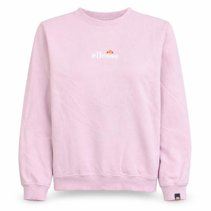 Ellesse Womens Pink Cotton Crew Neck Pullover Sweatshirt UK 12
