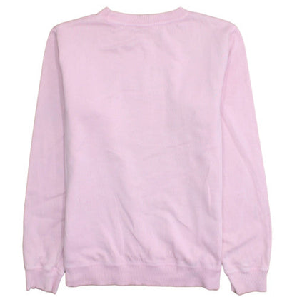 Ellesse Womens Pink Cotton Crew Neck Pullover Sweatshirt UK 12