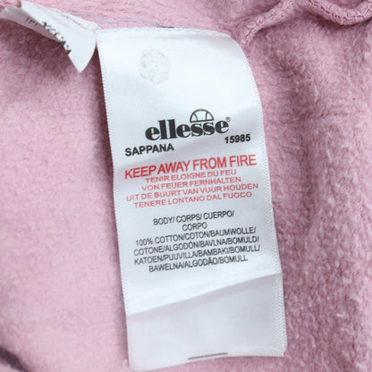 Ellesse Womens Pink Cotton Crew Neck Pullover Sweatshirt UK 12