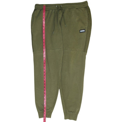 Puma Men's Green XL Jogger Sweatpants with Drawstring Waist