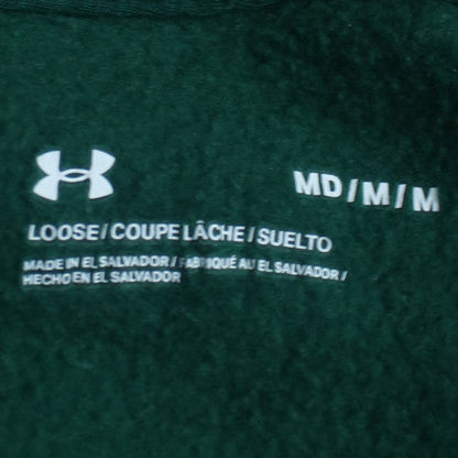 Under Armour Men's Green Pullover Hoodie M Logo Sports Fleece