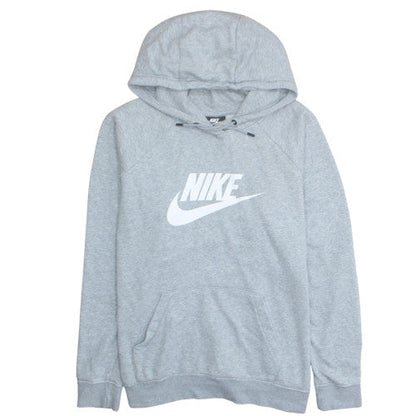 Nike Men's Grey XL Pullover Hoodie with Logo and Pockets