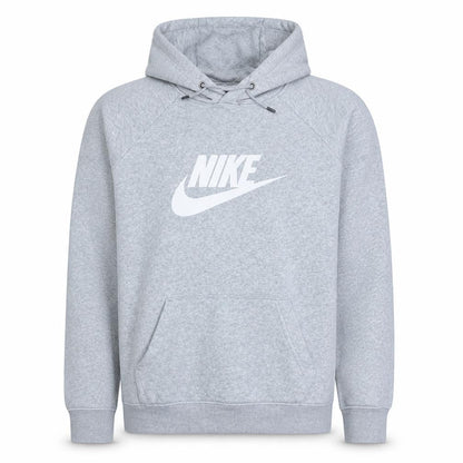 Nike Men's Grey XL Pullover Hoodie with Logo and Pockets