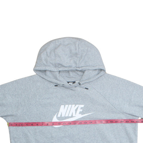 Nike Men's Grey XL Pullover Hoodie with Logo and Pockets