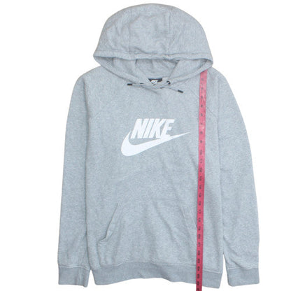 Nike Men's Grey XL Pullover Hoodie with Logo and Pockets