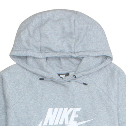 Nike Men's Grey XL Pullover Hoodie with Logo and Pockets