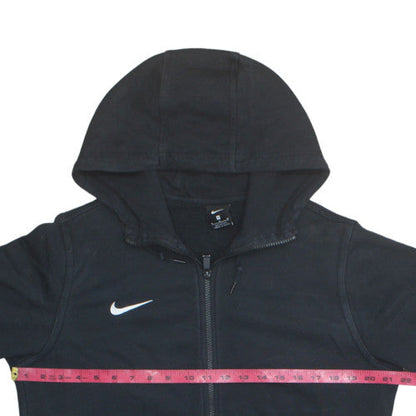 Nike Women's Black Full Zip Hoodie Medium Cotton Blend