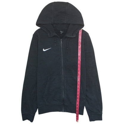 Nike Women's Black Full Zip Hoodie Medium Cotton Blend