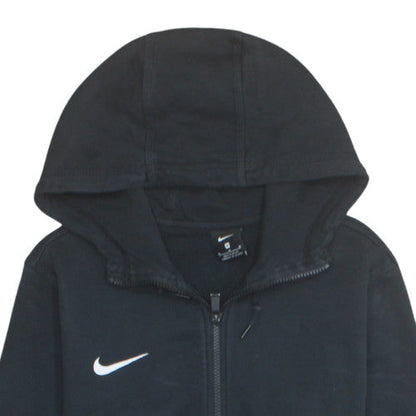 Nike Women's Black Full Zip Hoodie Medium Cotton Blend
