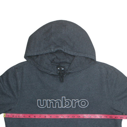 Umbro Men’s Grey Pullover Hoodie L Fleece Sportswear