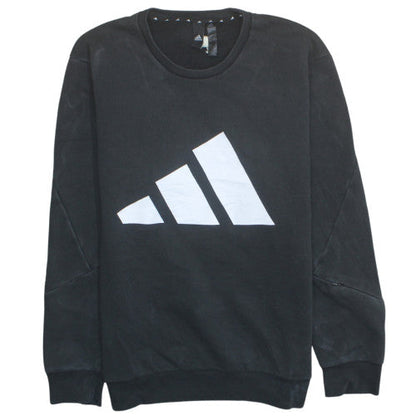 Adidas Men's Black Crew Neck Pullover Sweatshirt L Sports Fleece