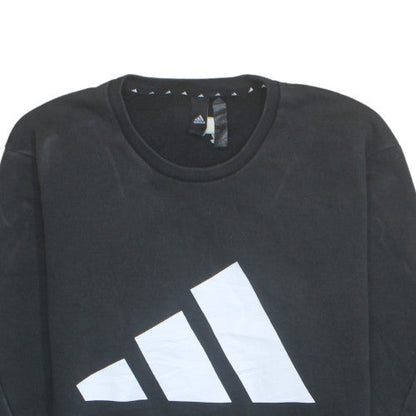 Adidas Men's Black Crew Neck Pullover Sweatshirt L Sports Fleece