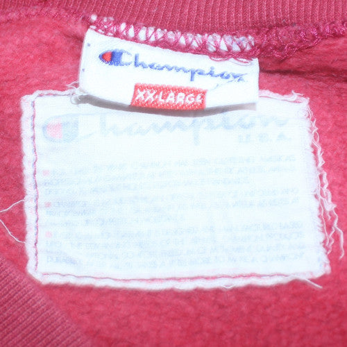 Champion Men's Red 2XL Pullover Fleece Sweatshirt Logo Crew Neck