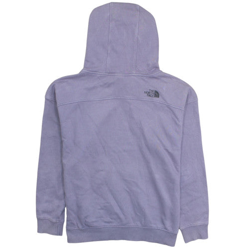 The North Face Womens Purple Pullover Hoodie Size L Cotton Logo Casual