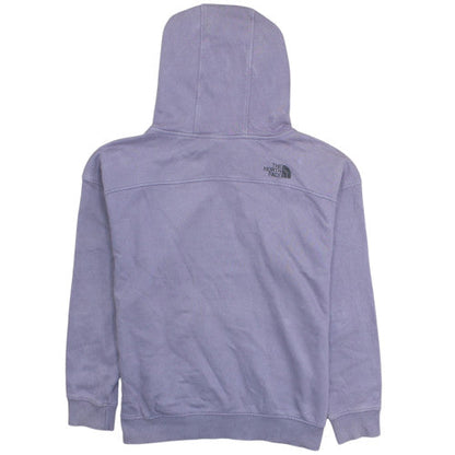 The North Face Womens Purple Pullover Hoodie Size L Cotton Logo Casual