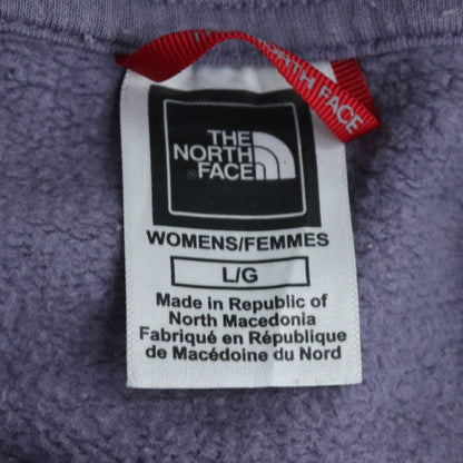The North Face Womens Purple Pullover Hoodie Size L Cotton Logo Casual