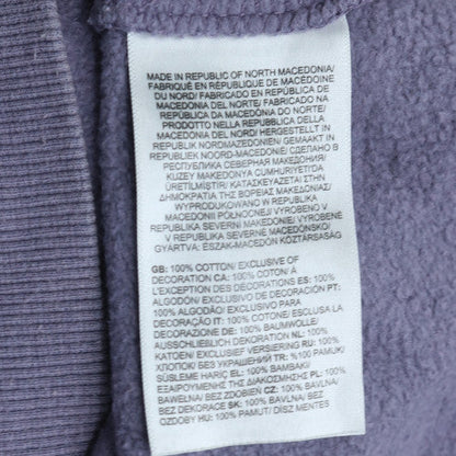 The North Face Womens Purple Pullover Hoodie Size L Cotton Logo Casual