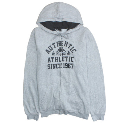 Kappa Men's Grey XL Full Zip Hoodie Sweatshirt Athletic Style
