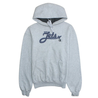 Champion Men's Grey Pullover Hoodie Medium Graphic Sportswear