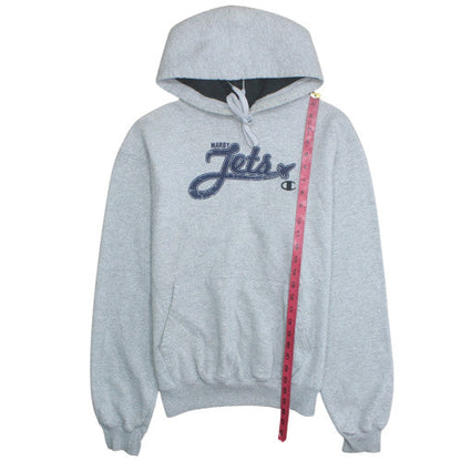 Champion Men's Grey Pullover Hoodie Medium Graphic Sportswear