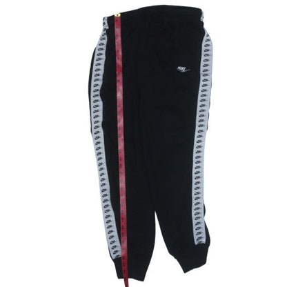 Nike Men's Black Jogger Sweatpants M Elastic Waist Logo Tape