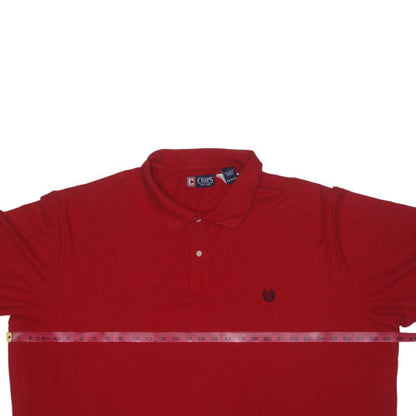 Chaps Men's Red 4XLT Cotton Short Sleeve Polo Shirt