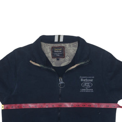 Barbour for Land Rover Men's Blue M Track Jacket Full Zip Rugby Style