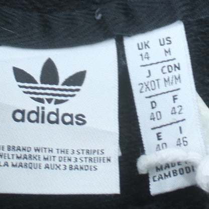 Adidas Womens Black Size 14 Pullover Hoodie with Stripe Detail
