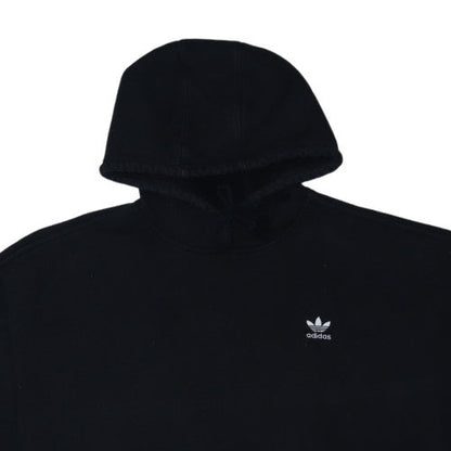Adidas Womens Black Size 14 Pullover Hoodie with Stripe Detail