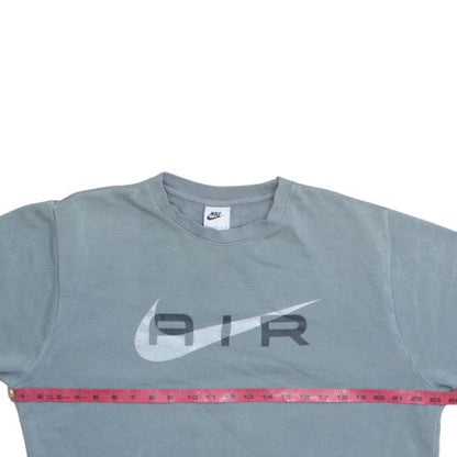 Nike Women’s Grey Air Logo Pullover Sweatshirt M Cotton Blend