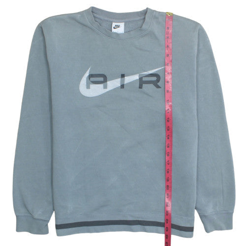 Nike Women’s Grey Air Logo Pullover Sweatshirt M Cotton Blend
