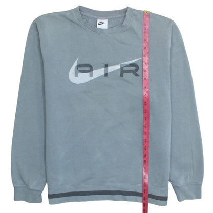 Nike Women’s Grey Air Logo Pullover Sweatshirt M Cotton Blend
