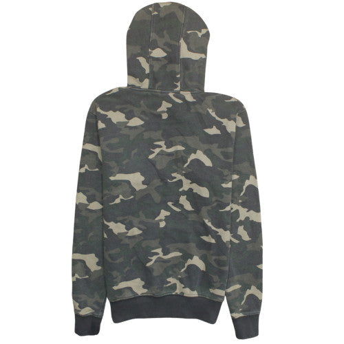 Starter Men's Green Camouflage Pullover Hoodie Medium Fleece