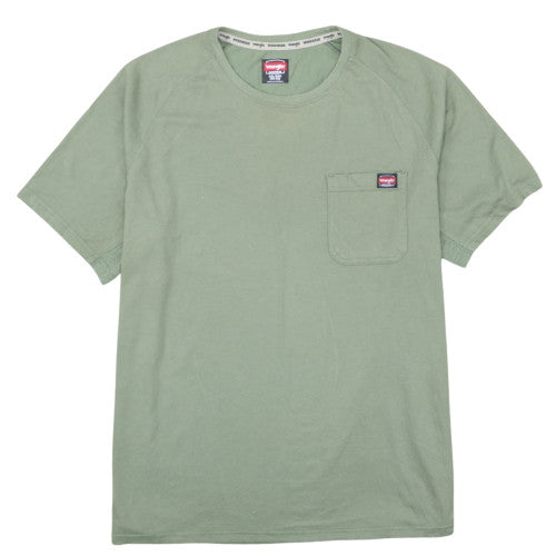 Wrangler Workwear Men's Green 2XL Crew Neck Short Sleeve T-Shirt